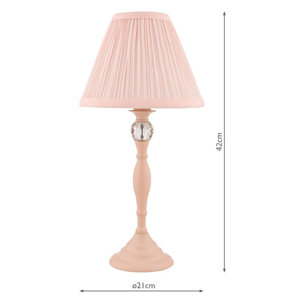 (image for) Laura Ashley Ellis Table Lamp Pink With Blush Shade